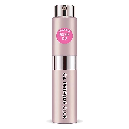 CA Perfume Impression of Rockin Rio For Women & Men Replica Version Fragrance Dupes Concentrated Long Lasting Eau de Parfum Spray Refillable Atomizer Bottle 0.27 Fl Oz/8ml-X1
