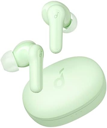 Soundcore by Anker Life P2 Mini True Wireless Earbuds, 10mm Drivers with Big Bass, Custom EQ, Bluetooth 5.2, 32H Playtime, USB-C for Fast Charging, Tiny Size for Commute, Work (Mint Green) (Renewed)