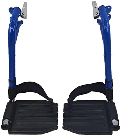 Wheelchair Footrest, Wheelchair Replacement Part with Heel Ring for Standard Wheelchairs(Blue)