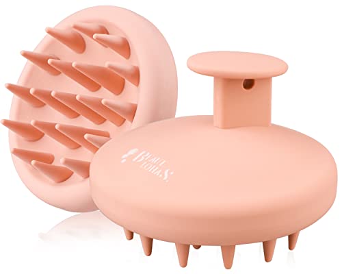 2 Pack Silicone Scalp Massager Shampoo Brush, Shower Scalp Scrubber with Soft Bristles, Scalp Brush for Hair Growth & Dandruff Treatment, Wet Dry Hair Massager for All Hair Types of Women Kids