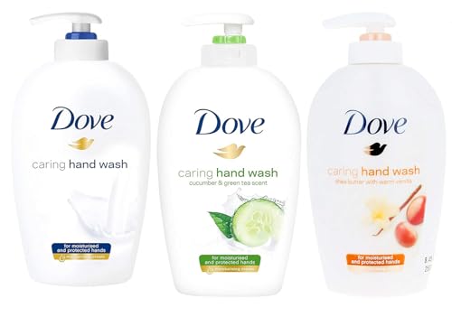 Dove Variety Pack Hand Wash- Shea Butter with Warm Vanilla, Deeply Nourishing and Cucumber & Green Tea , 8.45 Ounce