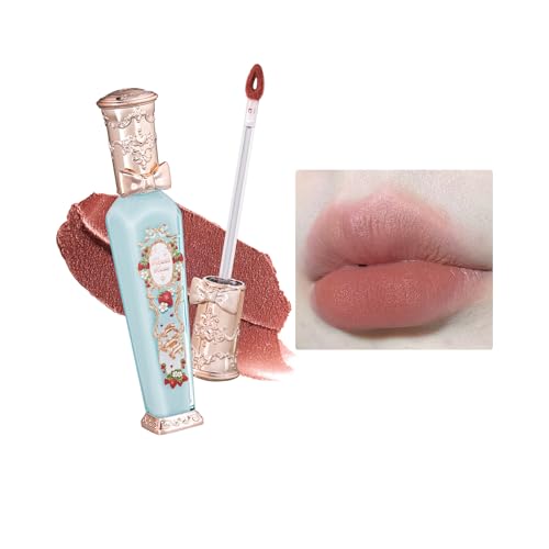Flower Knows Strawberry Rococo Cloud Lip Cream Matte Liquid Lipstick-Long Lasting&Highly Pigmented Lip Stain -Velvety Waterproof Lip Makeup for Girls&Women-0.12 Fl Oz,1 Count(S03 Caffe Mocha)