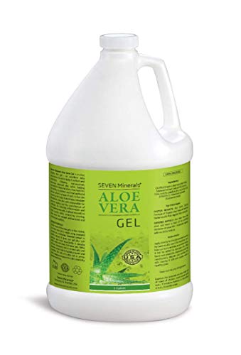 Organic Aloe Vera Gel from freshly cut 100% Pure Aloe - 1 Gallon - HighestQuality, Texas grown, Vegan, Unscented - For Face, Skin, Hair, Sunburn relief - Bulk DIY (128 Fl Oz)