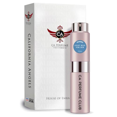 CA Perfume Impression of Light Blue For Her Replica Version Fragrance Dupes Concentrated Long Lasting Eau de Parfum Spray Refillable Atomizer Bottle 0.27 Fl Oz/8ml-X1