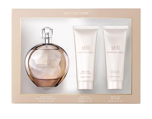 Jennifer Lopez Still Eau de Parfum Gift Set | 100 ml (3.4 FL OZ) EDP Spray, 75ml (2.5 FL OZ) Body Lotion, and 75ml (2.5 FL OZ) Shower Gel