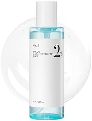 ANUA BHA 2% Gentle Exfoliating Toner, Mild Facial Exfoliant, Salicylic Acid for Pores and Sebum, Teatree Extract, Hyaluronic Acid, Ceramides (150ml / 5.07 fl.oz.)