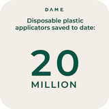 DAME Reusable Tampon Applicator | No Boiling Required, Easy to Clean | Fits All Tampons | Reduce Plastic Waste | 3 Organic Cotton Tampons Included | Sustainable Period Care