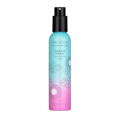 Pacifica Hair Perfume & Body Fragrance Spray Mist - Dream Moon with Bergamot, Pear, Pink Rose, Coconut, Vanilla, Sandalwood & Patchouli – Alcohol-Free, Vegan & Cruelty-Free, 5 oz (1 Count)