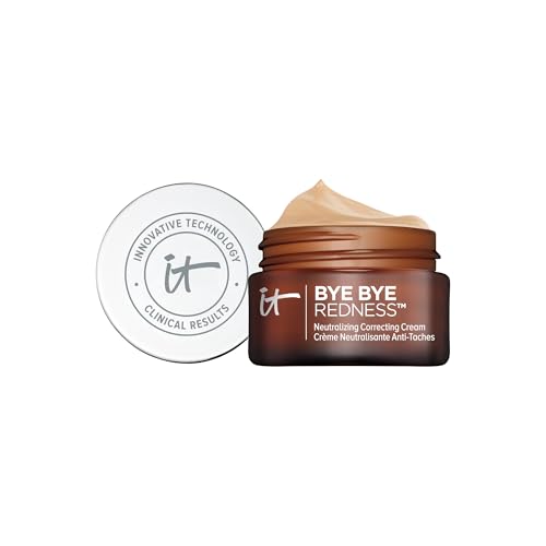 IT Cosmetics Bye Bye Redness - Neutralizing Color-Correcting Cream - Reduces Redness - Long-Wearing Coverage - With Hydrolyzed Collagen - 0.37 fl oz