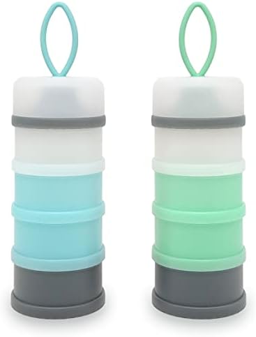 Baby Formula Dispenser, Formula Container, Portable Milk Powder Dispenser Container, Baby Feeding Travel Storage Container, Non-Spill Stackable Baby Snack Storage Container, BPA Free, 2 Packs