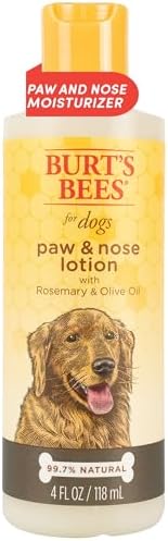 Burt's Bees for Pets Paw and Nose Lotion with Rosemary and Olive Oil, 99.7% Natural Origin Formulas, Dog Paw Pad Lotion, Paw Moisturizer for Dogs, Dog Nose Lotion, 4oz