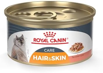 Royal Canin Feline Care Nutrition Hair & Skin Care Thin Slices in Gravy Canned Cat Food, 3 Ounce (Pack of 24)