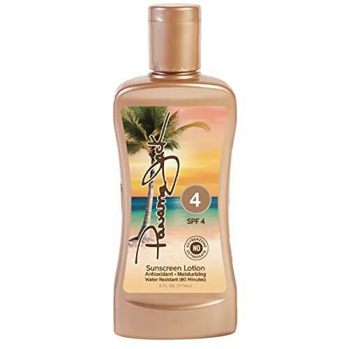 Panama Jack Sunscreen Tanning Lotion - SPF 4, PABA, Paraben, Gluten & Cruelty Free, Antioxidant Moisturizing Formula, 6 FL OZ (Pack of 1)