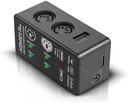 CME H2MIDI Pro – Advanced USB Host MIDI Interface with Router, Filter, Mapper, Future-Proof 32-Bit Processor, Dual Power Mode – Minimal Size, Maximum Features for Guitarists & Producer