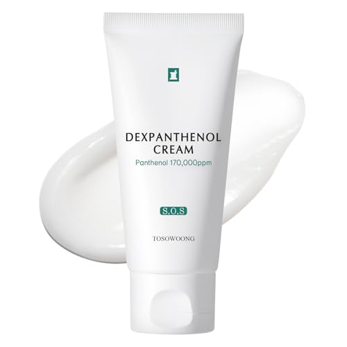 Dexpanthenol Cream, 170,000ppm B5 Panthenol, Madecassoside, Centella Asiatica for Skin Barrier Repair, Facial Moisturizer, Soothing, Hydrating, Korean Skincare, 60ml, 2.02 fl. oz.