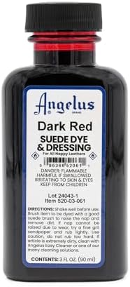 Angelus Suede Dye, 3 oz, Dark Red