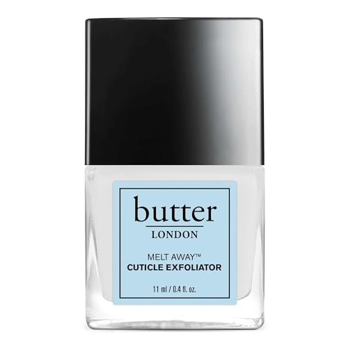 butter LONDON Cuticle Remover Liquid, Melt Away - Cuticle Oil Exfoliator & Softener Gently Removes Dry, Overgrown Cuticles for Healthy Looking Nails - Fast-Acting & Pain-Free Formula - 0.4 Fl Oz