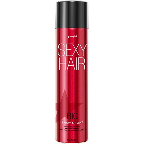 SexyHair Big Spray & Play Volumizing Hairspray | Hold and Shine | Up to 72 Hour Humidity Resistance | All Hair Types
