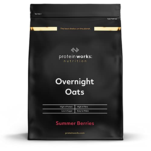 Overnight Oats | Petit déjeuner riche en protéines | Encas à faible teneur en sucre | Avoine à faible IG | THE PROTEIN WORKS | Fruits Des Bois | 1kg