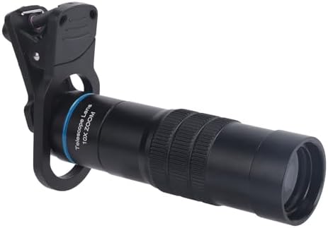 Cell Phone Telescope Lens, 10X Zoom HD Cellphone Monocular Telescope with Clip for All Smartphones, Mini Portable Monocular for Bird Watching Camping Hunting Concert Hiking (Blue)