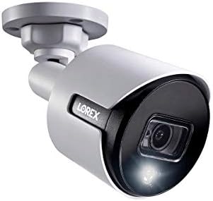 Lorex 5MP Super HD Weatherproof Indoor/Outdoor Add-On Analog Bullet Security Camera w/Warning Light and Remote-Triggered Sirens & Color Night Vision(Renewed)