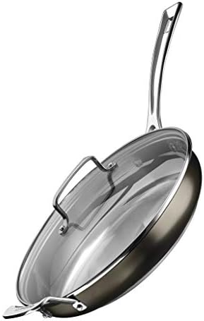 CUISINART 12 Inch Skillet, Black Stainless Steel, BSC722-30H