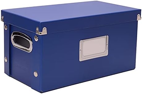 Snap-N-Store Vinyl 45 Record Box, for 45 RPM Vinyl Storage, 8.25 x 7.5 x 14.5 Inches, Classic Blue, SNS02418