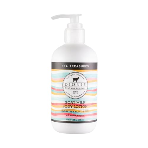Dionis Goat Milk Hydrating Skincare Scented Cream, Rich & Creamy Daily Moisturizing Sea Treasures Body Lotion For Dry Skin, Made in the USA, Cruelty-Free & Paraben-Free, 8.5 oz Bottle