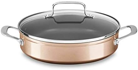 KitchenAid KC3H130BRTZ 3.3 Quart Hard Anodized Non-Stick Braiser with lid