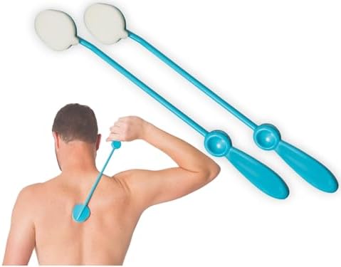 Essential Medical Supply Lotion EZE Long Handle Lotion Applicator with Sponge in a Pack of 2 - Perfect for Applying Sunscreen and Lotion to Back and Hard-to-Reach Areas