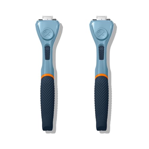 Dollar Shave Club | Razor Handle (2 Pack) Blue | Replacement Razor Blade Handles