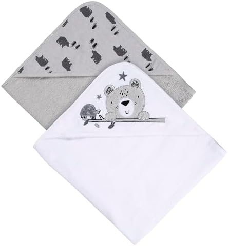 Gerber 2-Pack Baby Boys Bear Hooded Towel
