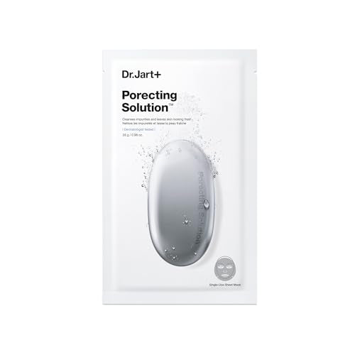 Dr.Jart+ Dermask Porecting Solution Face Mask for Reducing Oil and Pore Tightening | Bubbling Charcoal Korean Face Mask | Korean Skin Care
