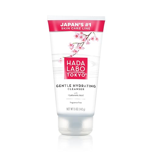 Hada Labo Tokyo Gentle Hydrating Foaming Facial Cleanser, Fragrance-Free Sensitive Skin Face Wash with Hyaluronic Acid and Conditioning Agents Soften Skin, Locks In Moisture, 5.0 Oz