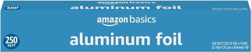 Amazon Basics Aluminum Foil, 250 Sq Ft, Pack of 1