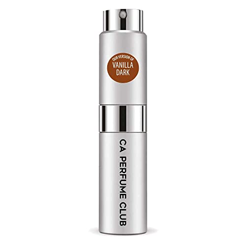 CA Perfume Impression of Emra Vanilla Dark For Women & Men Fragrance Concentrated Long Lasting Eau de Parfum Spray Refillable Glass Atomizer Bottle 0.27 Fl Oz/8ml-X1