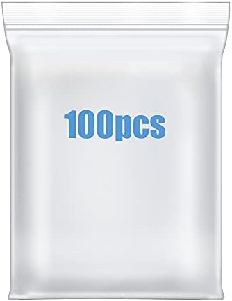 3" x 5" Thick 4 Mil Plastic Bags 100 PCS Clear Resealable Zip Seal Lock Poly Bags Reclosable Heavy Duty Zipper Baggies Jewelry Earrings Coin Pills Crafts Sample Packing