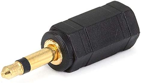 Monoprice 3.5mm TS Mono Plug to 3.5mm TRS Stereo Jack Adapter - Gold Plated, Black