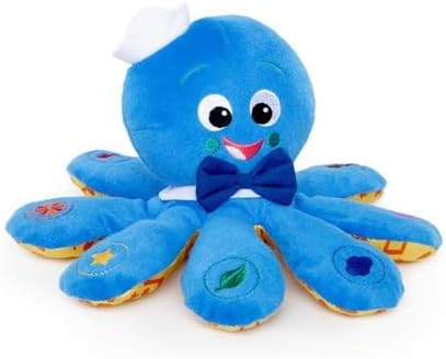 Baby Einstein Octoplush Musical Huggable Stuffed Animal Plush Toy, Learn Colors in 3 Languages, Blue, 11" Age 3 Month and up,