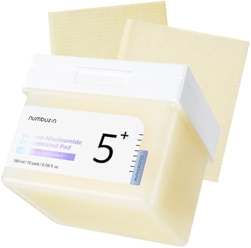 numbuzin No.5 Toner Pads – Brightening Double-Sided Pads with Niacinamide, Glutathione, PHA & LHA