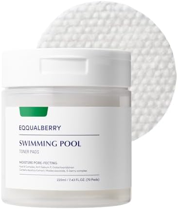 Swimming Pool Toner Pads - Dual-Textured Facial Toner Pads for Pore Care and Gentle Exfoliation | Boosted Hydration with Hyaluronic Acid | Korean Toner Pads for Face (70 Pads)
