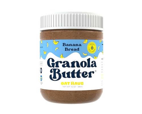 Oat Haus Banana Bread Granola Butter | Peanut-free, Almond (Tree-Nut) Free, & School-Safe (Top 8 Allergen Free) | Cookie Butter Alternative