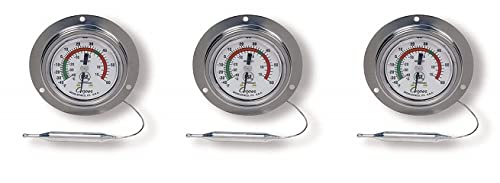 Cooper-Atkins 6812-01-3 Vapor Tension Panel Thermometer with Back Flange, NSF Certified, -40/60°F Temperature Range (3)