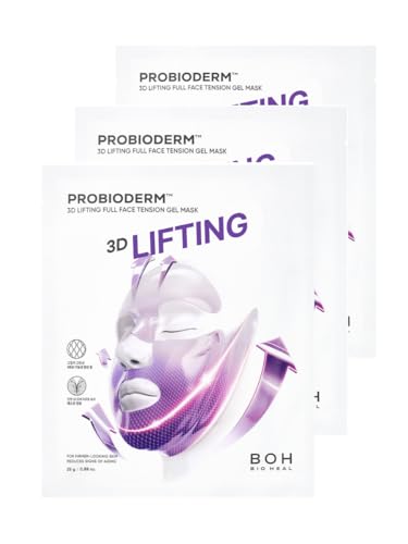 Probioderm™ 3D Lifting Full Face Tension Gel Mask | Hydrating & Firming Face Moisturizer with 20-Peptide Complex & PDRN for Lifting & Tightening | Full Face Care for Skin Elasticity & Contouring