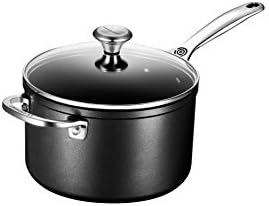 Le Creuset Toughened Nonstick PRO Saucepan With Glass Lid, 4 qt.