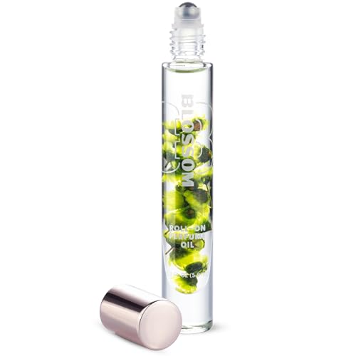 Blossom Roll on Perfume for Women Alcohol Free Gourmand Rollerball Perfume Oil with Essential Oils, Infused with Real Flowers, Made in USA, 0.20oz, (Matcha, Green Tea, Honey) Matcha Tea
