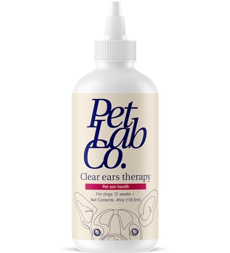 Petlab Co. - Clear Ears Therapy Ear Cleaner for Dogs - Supporting Yeast, Itchy Ears & Healthy Ear Canals - Alcohol-Free Dog Ear Wash - Optimized Dog Ear Cleaner Solution - Packaging May Vary