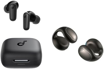 Soundcore C40i by Anker with P30i, Open-Ear Earbuds, Clip-On Headphones, Flexible Joint Design, Button Controls, Lightweight Comfort, Stable Fit with Attachable Ear Grips, Expansive Drivers