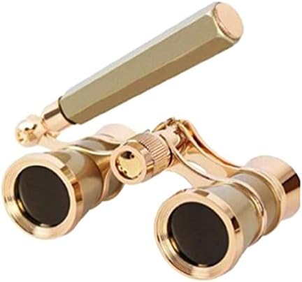3X25 Opera Glasses Binocular Telescope with Handle/Accessory Kit Women Telescope Women Girl Gift Gold Glasses Binoculars Vintage Glasses for Women with Handle
