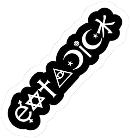 Sticker Eat A Dick - Coexist Parody White Text Gift Decorations - Kiss Cut Vinyl Decal, Funny White Text Design for Laptop, Water Bottle, Car, Gift & Decorations
